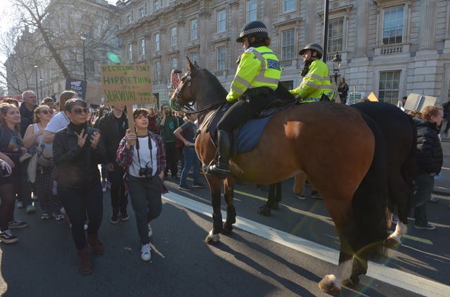 Climate change protest