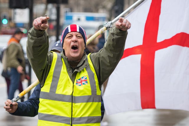 Supporters of James Goddard outside Westminster Magistrates’ Court