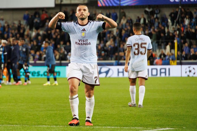 John McGinn celebrates