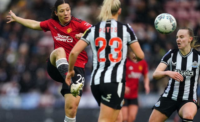 Williams in action for United (Nick Potts/PA)