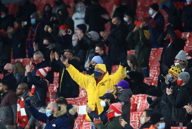 Arsenal fans were in attendance for the first time since March 