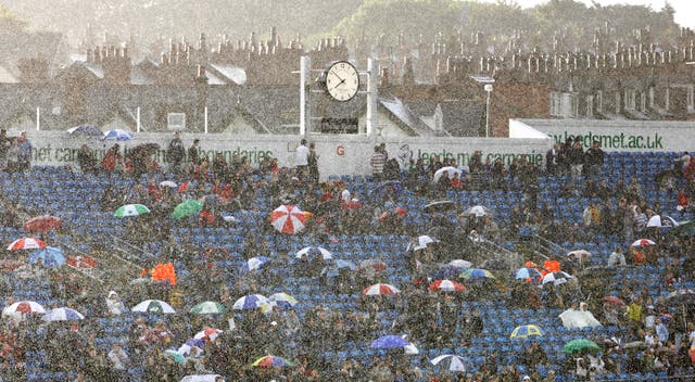 Rain caused delays during the third Test at Headingley