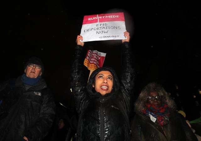Protests outside Downing Street