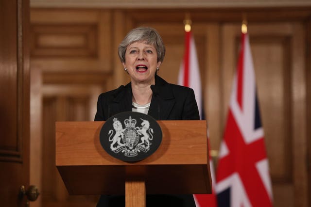 The petition rose in popularity following Theresa May's Downing Street speech (Jonathan Brady/PA)