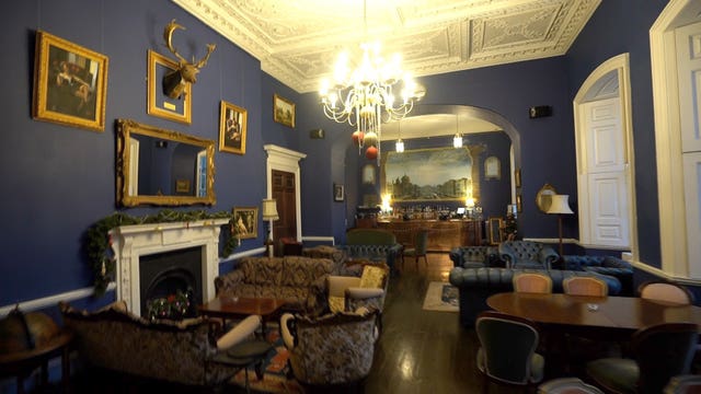 The inside of Kings Weston House