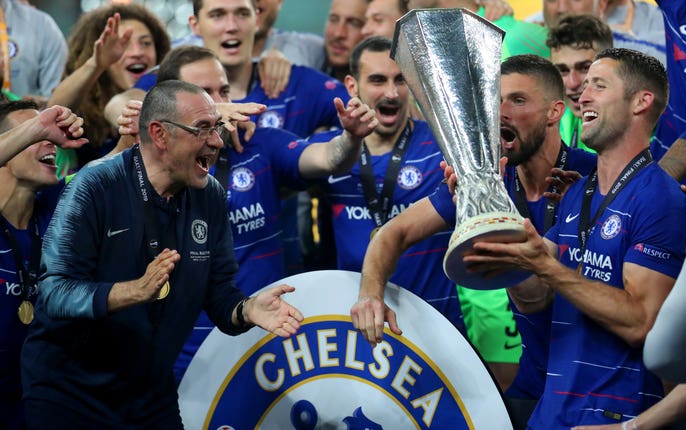 Maurizio Sarri won the Europa League with Chelsea last season