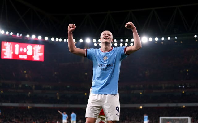 Erling Haaland celebrates
