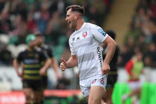 Mark Atkinson scored a first-half hat-trick at Franklin's Gardens