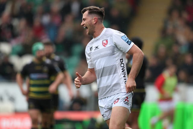 Mark Atkinson scored a first-half hat-trick at Franklin's Gardens 