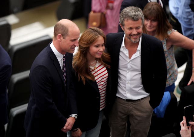 The Prince of Wales, Princess Josephine of Denmark and King Frederik X of Denmark