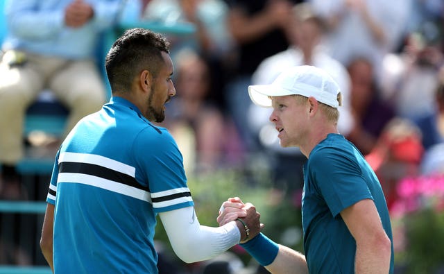 Nick Kyrgios got the better of Kyle Edmund at Queen's Club 
