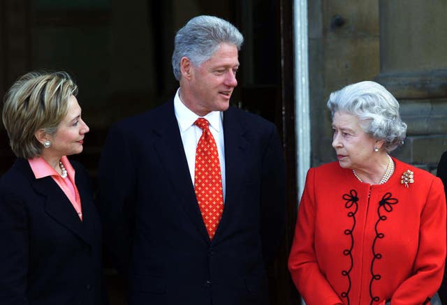 The Queen and Bill Clinton 
