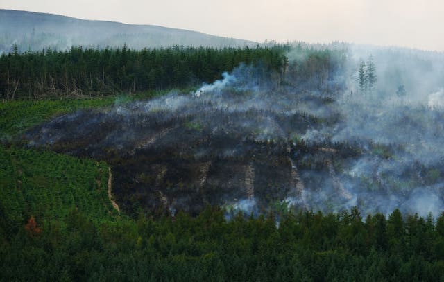 A wildfire continues to burn at Slievenamon in Co Tipperary