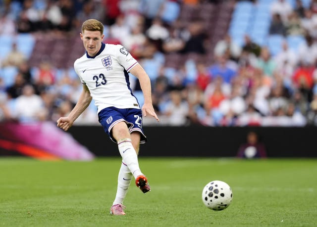 Elliot Anderson in action for England