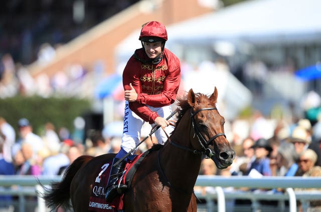 Lightning Spear and Oisin Murphy after winning last week's Sussex Stakes at Goodwood