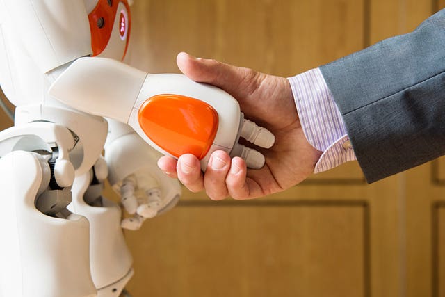A study suggested jobs will change rather than disappear over the next decade as robots are increasingly used in the world of work (University of Bath/PA) 