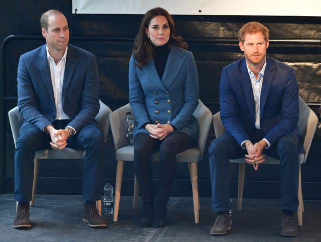 The Duke and Duchess of Cambridge and Prince Harry