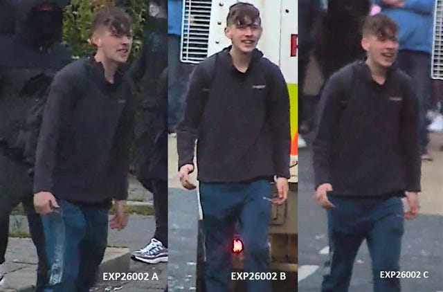 A man the PSNI would like to identify disorder