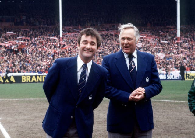 Clough (left) was known as 'Old Big 'Ead'