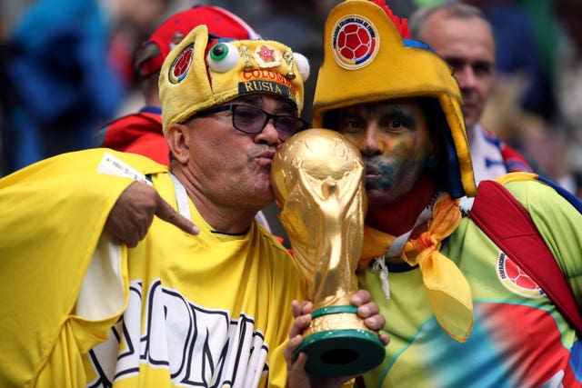 Colombia fans in Moscow