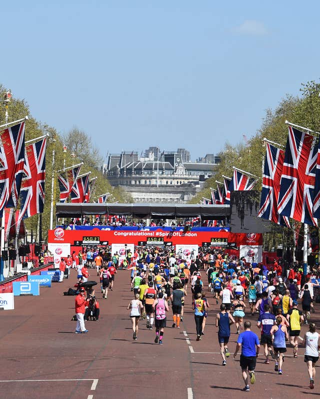 Competitors at this year's London Marathon (Kirsty O'Connor/PA)