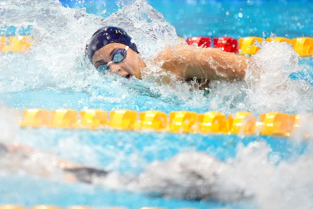 Eva Okaro during the Women's 100m freestyle on day six of the Aquatics GB Swimming Championships
