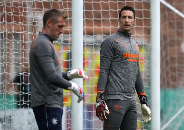 Rangers keeper Allan McGregor (left) has faced competition for his place from Jon McLaughlin this season 