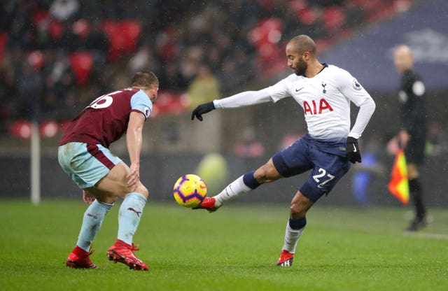 Lucas Moura went close for Tottenham
