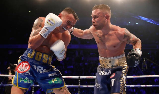 Carl Frampton suffered his second professional defeat against Josh Warrington (Martin Rickett/PA Wire)