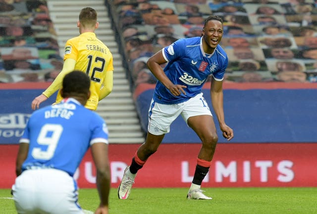 Joe Aribo celebrates his opener