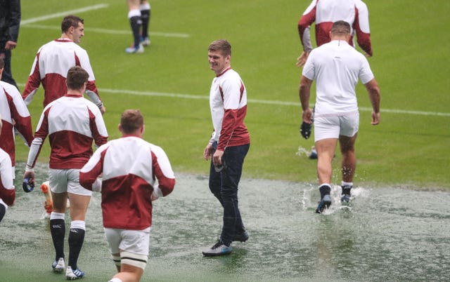 England saw Owen Farrell captain's run in Yokohama hit by heavy rain.
