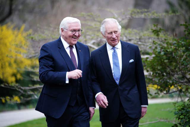 The King with Frank-Walter Steinmeier