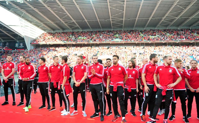 Wales' Euro 2016 squad were welcomed home at a special event in Cardiff 