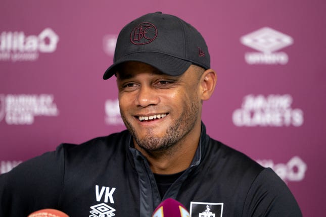 Burnley manager Vincent Kompany