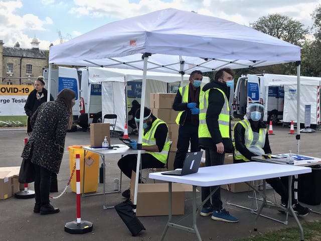 Coronavirus surge testing at Brockwell Park