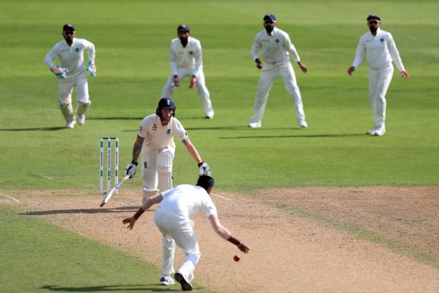 Ben Stokes (centre) also passed 50 to frustrate the tourists
