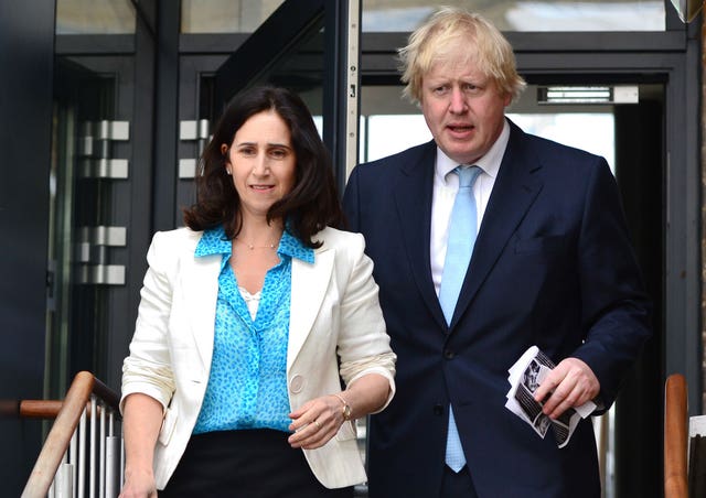 Boris Johnson pictured with his second wife Marina Wheeler