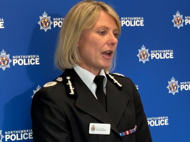 Chief Constable Vanessa Jardine speaking at Northumbria Police’s headquarters