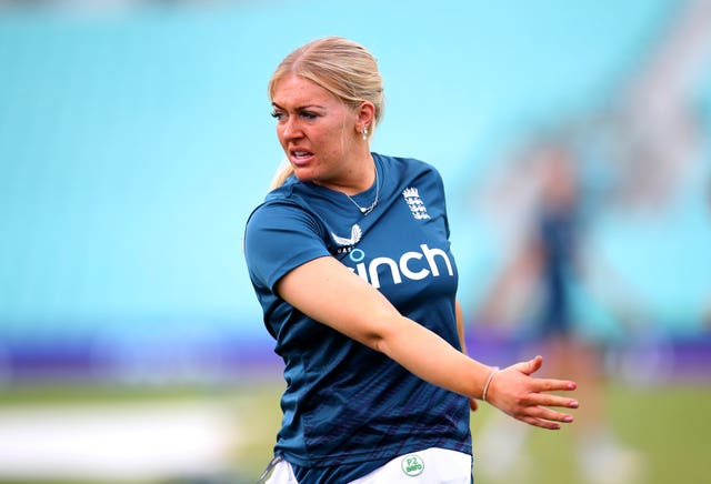 Sarah Glenn during a nets session at the Kia Oval