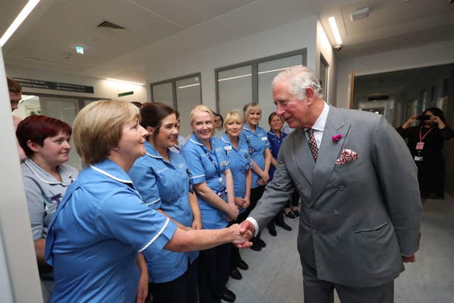 Charles meets nurses