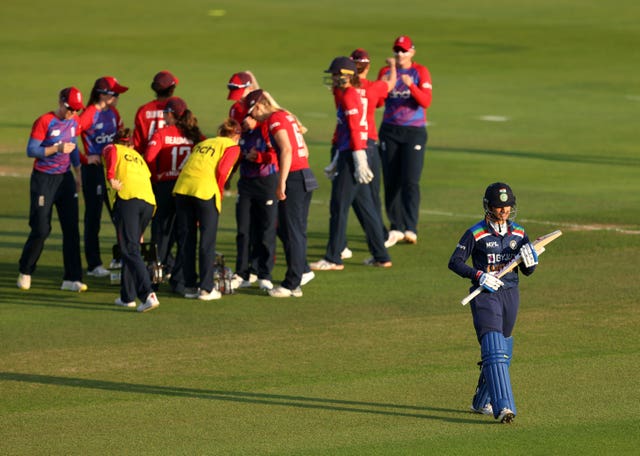 England celebrate a wicket