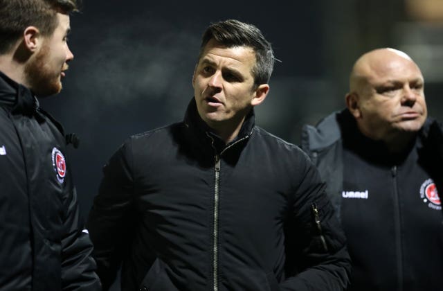 Former England midfielder Barton became Fleetwood boss in June 2018