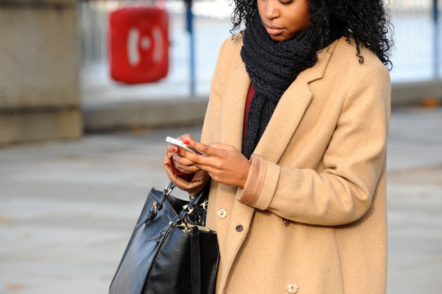 Woman with phone