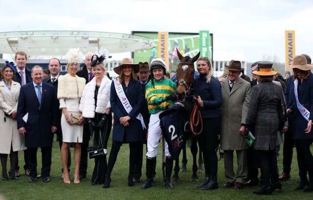 Celebrations for the Defi Du Seuil team at Cheltenham