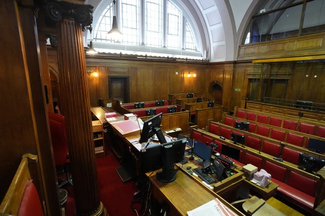 Court 2 at Inner London Crown Court ahead of an announcement of major reforms to the criminal justice system
