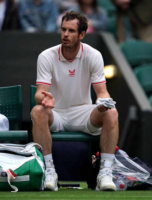 Andy Murray looks perplexed after losing the third set