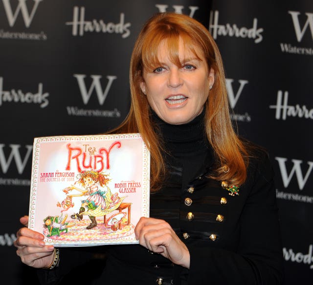 The duchess promoting her children’s book Tea For Ruby in London in 2008
