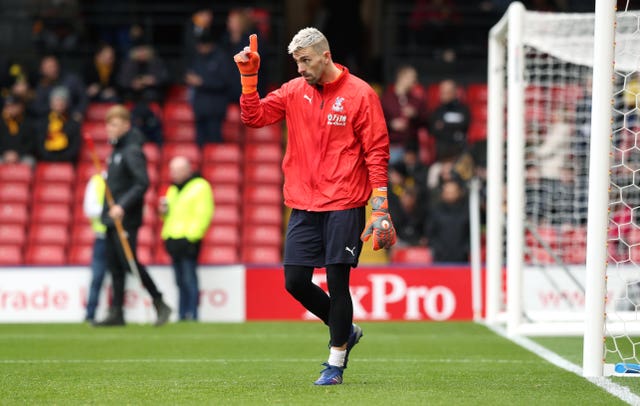 Crystal Palace goalkeeper Vicente Guaita (PA)