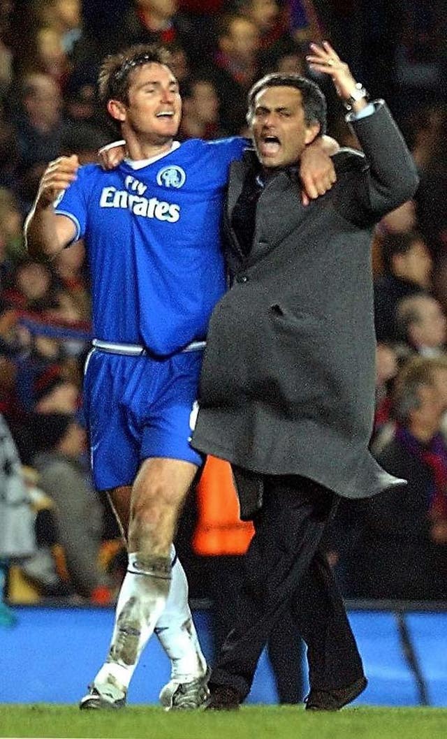 Mourinho, right, and Lampard had success together at Chelsea (Sean Dempsey/PA)