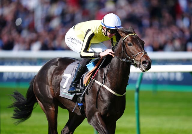 Wimbledon Hawkeye winning the Royal Lodge Stakes at Newmarket 